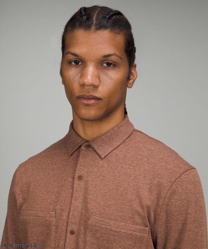 Lululemon Verkauf DELULU606 | Softstrick-Overshirt Meliert Geröstet Braun